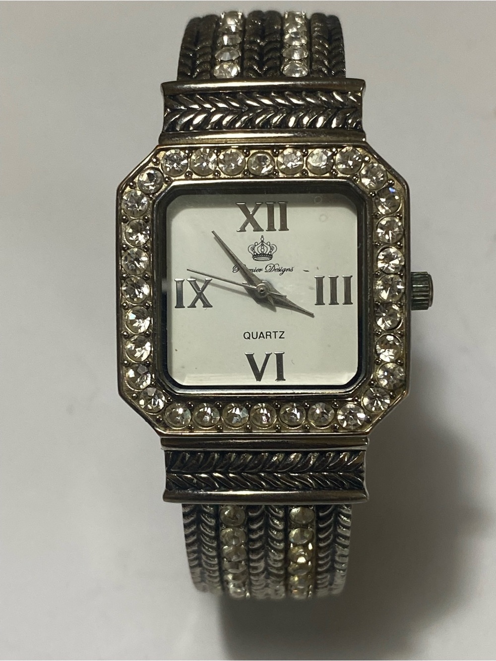 Premier Designs Silver Crystal Accent Bracelet Watch